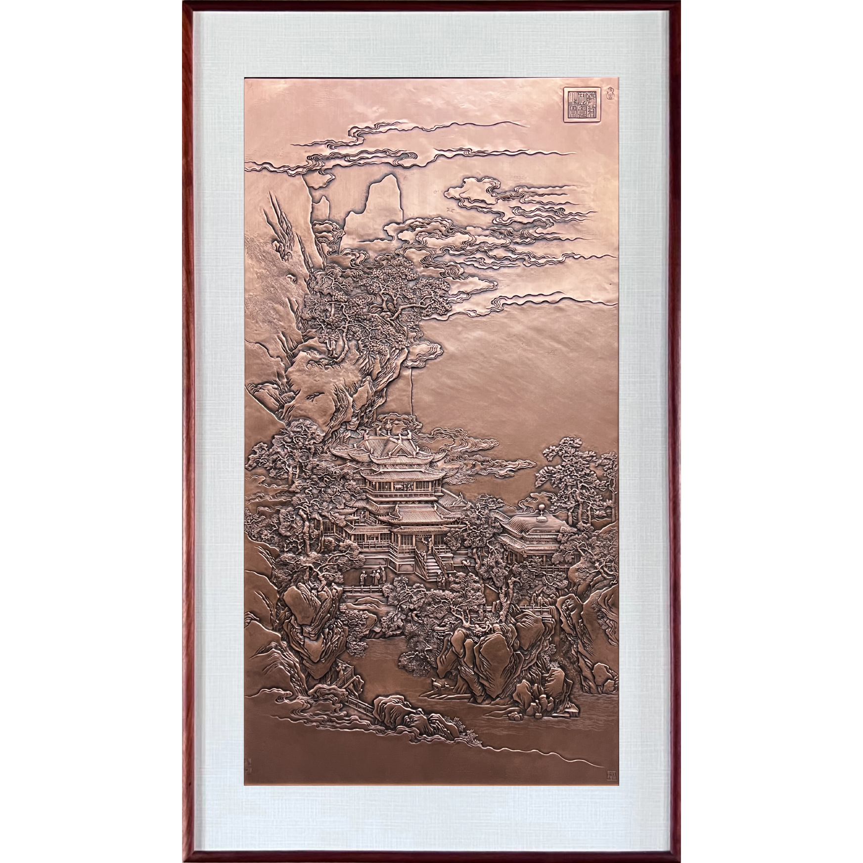 《仙山樓閣圖》紫銅壁畫