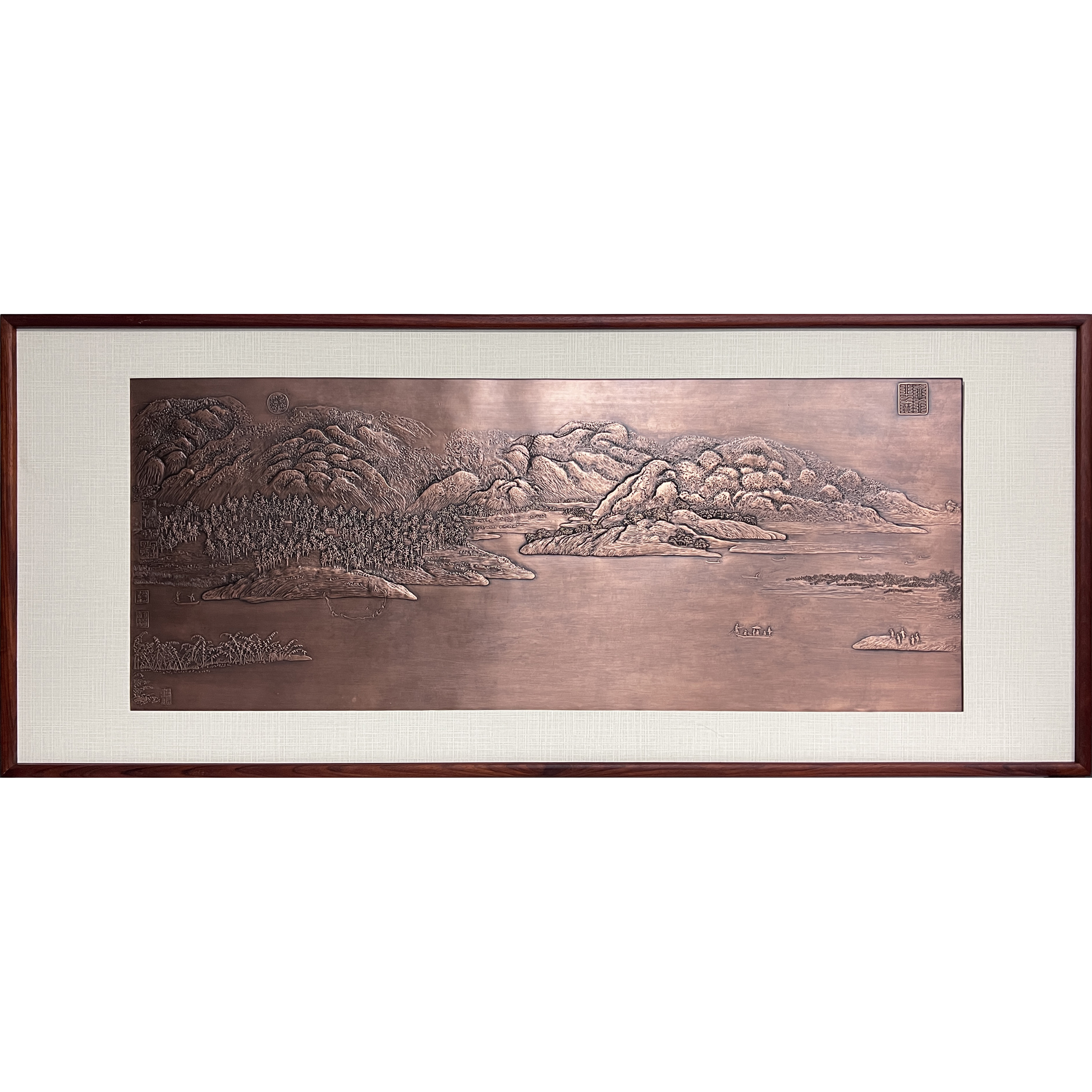 《瀟湘圖卷》紫銅壁畫